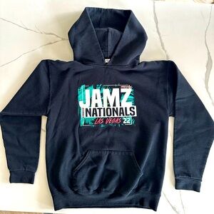 2022 Jamz Nationals cheerleading hoodie with team names listed on the back!